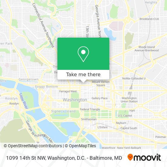 Mapa de 1099 14th St NW