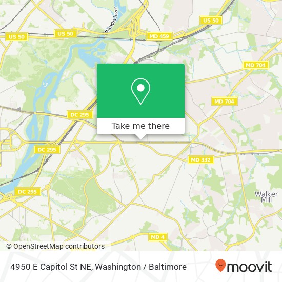 Mapa de 4950 E Capitol St NE, Washington, DC 20019