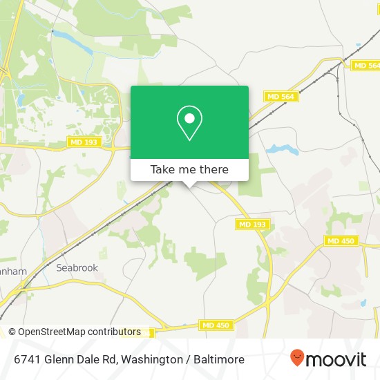 Mapa de 6741 Glenn Dale Rd, Glenn Dale, MD 20769