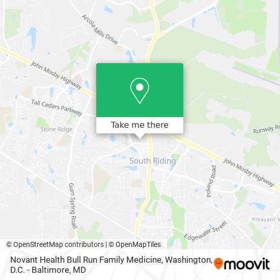 Novant Health Bull Run Family Medicine map