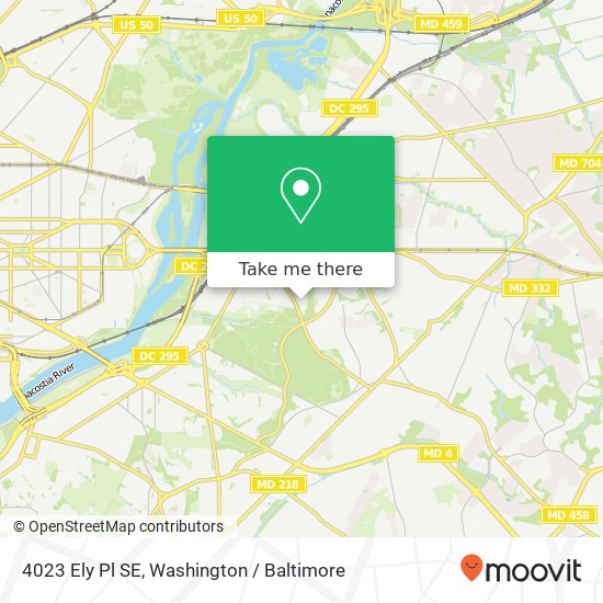 4023 Ely Pl SE, Washington, DC 20019 map