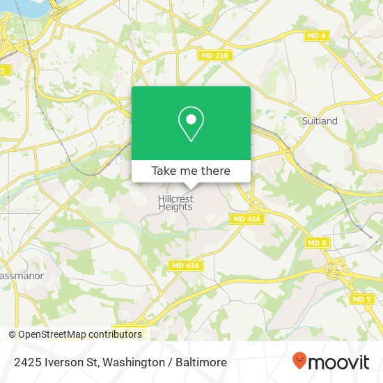 Mapa de 2425 Iverson St, Temple Hills, MD 20748