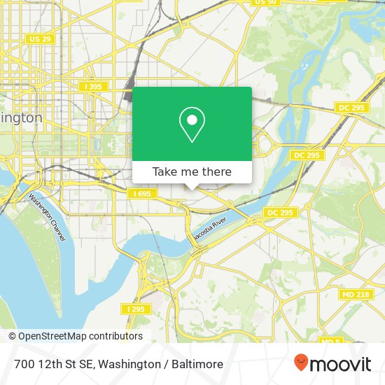 Mapa de 700 12th St SE, Washington, DC 20003