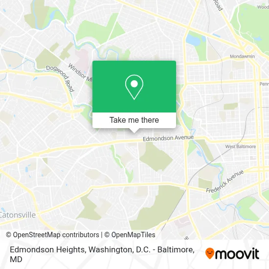 Edmondson Heights map