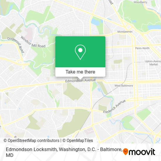 Edmondson Locksmith map