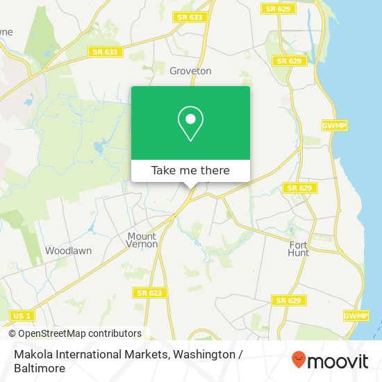 Mapa de Makola International Markets, 7856 Richmond Hwy