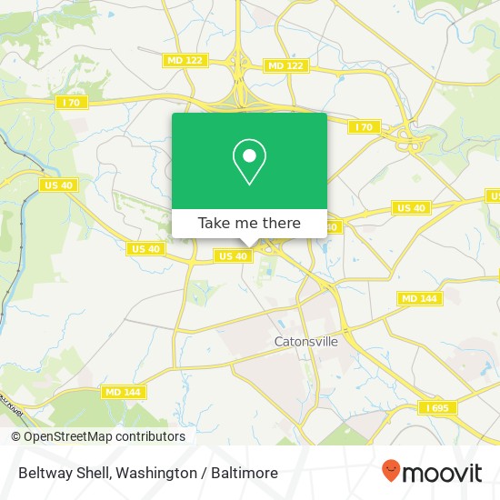 Beltway Shell, 5932 Baltimore National Pike map