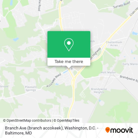 Mapa de Branch Ave (branch accokeek)
