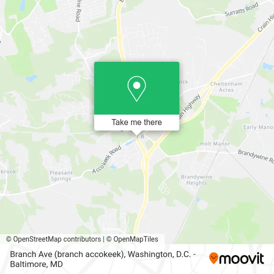 Branch Ave (branch accokeek) map