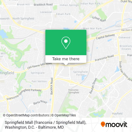 Mapa de Springfield Mall (franconia / Springfield Mall)