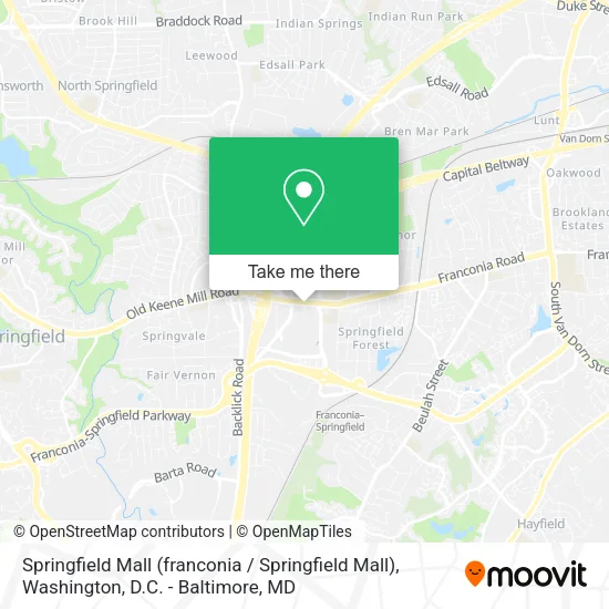 Mapa de Springfield Mall (franconia / Springfield Mall)