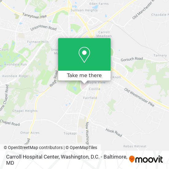 Carroll Hospital Center map