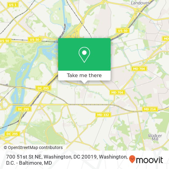 Mapa de 700 51st St NE, Washington, DC 20019