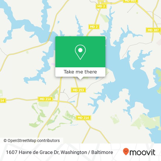 Mapa de 1607 Havre de Grace Dr, Edgewater, MD 21037