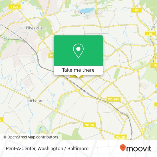 Mapa de Rent-A-Center, 5900 Reisterstown Rd