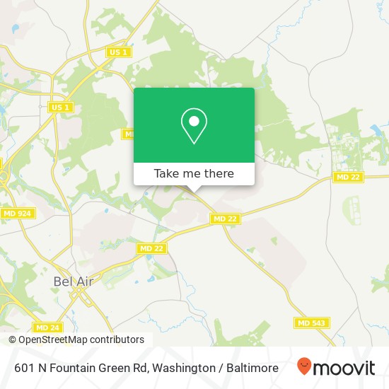 601 N Fountain Green Rd, Bel Air, MD 21015 map