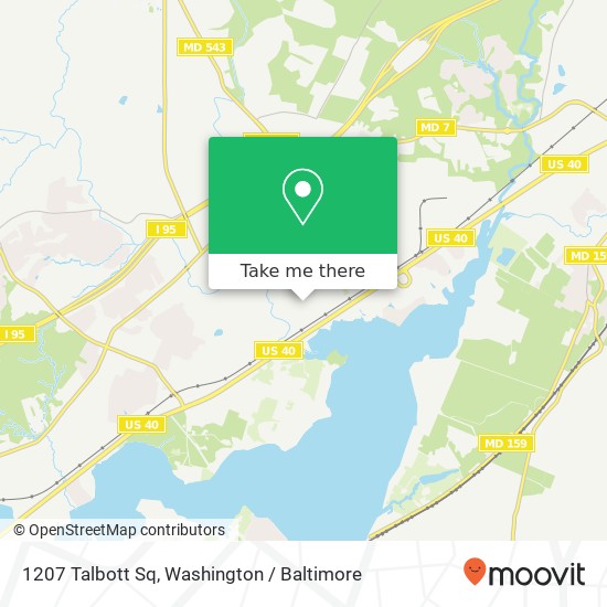 Mapa de 1207 Talbott Sq, Belcamp, MD 21017
