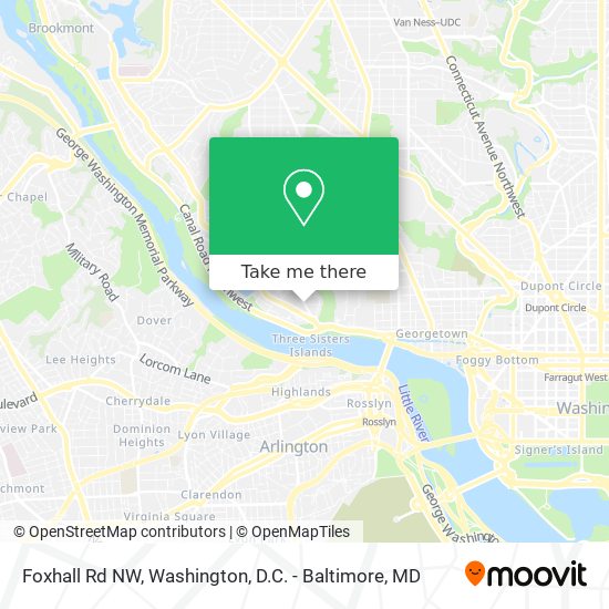 Foxhall Rd NW map