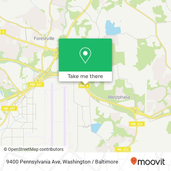 9400 Pennsylvania Ave, Upper Marlboro, MD 20772 map