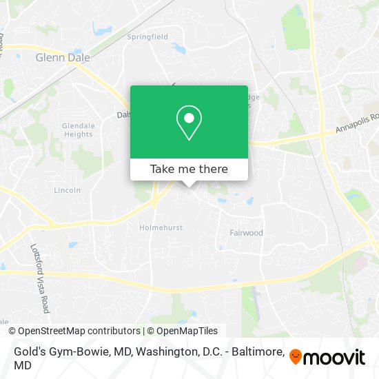 Mapa de Gold's Gym-Bowie, MD