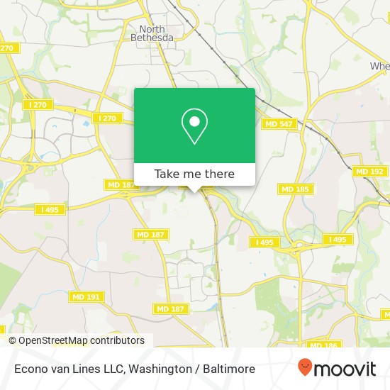 Mapa de Econo van Lines LLC, 9815 Bristol Square Ln