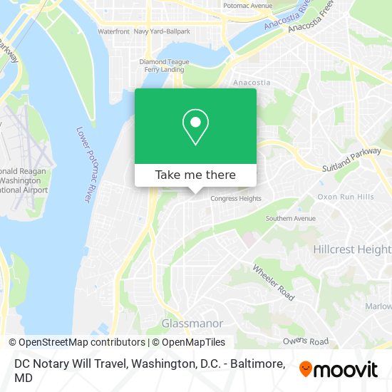 DC Notary Will Travel map