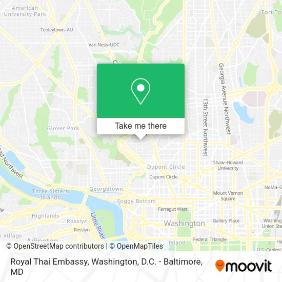 Royal Thai Embassy map