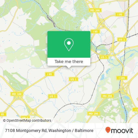 Mapa de 7108 Montgomery Rd, Elkridge, MD 21075