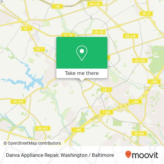 Danva Appliance Repair, 5597 Seminary Rd map