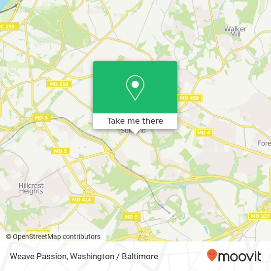 Mapa de Weave Passion, 4907 Suitland Rd