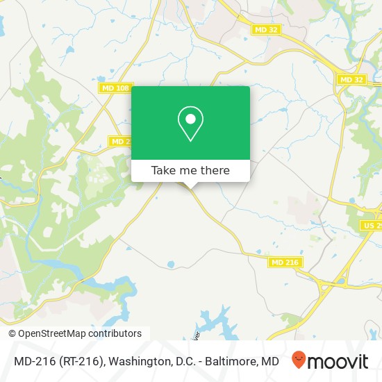 Mapa de MD-216 (RT-216), Fulton, MD 20759