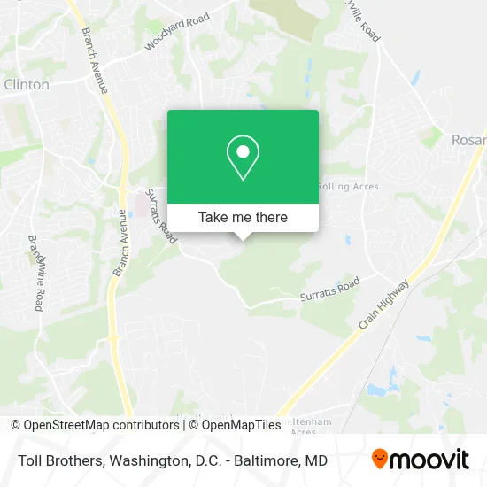 Toll Brothers map
