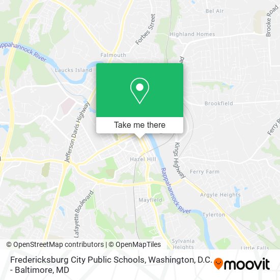 Fredericksburg City Public Schools map
