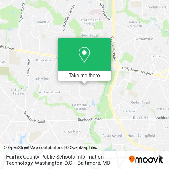Mapa de Fairfax County Public Schools Information Technology