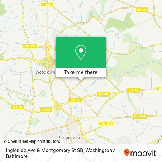 Mapa de Ingleside Ave & Montgomery St SB