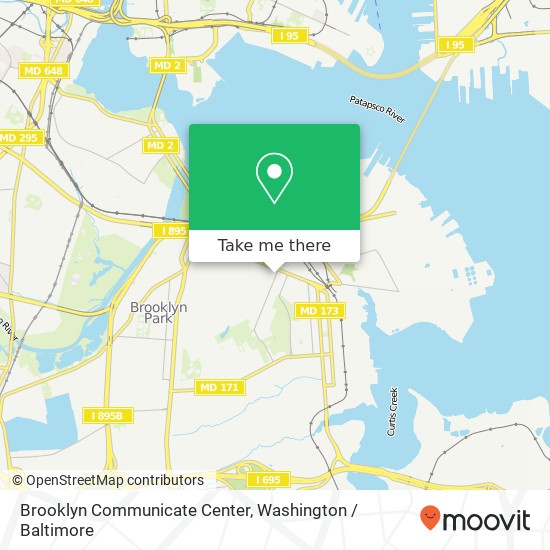 Mapa de Brooklyn Communicate Center, 3596 10th St