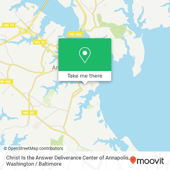 Christ Is the Answer Deliverance Center of Annapolis, 445 4th St map