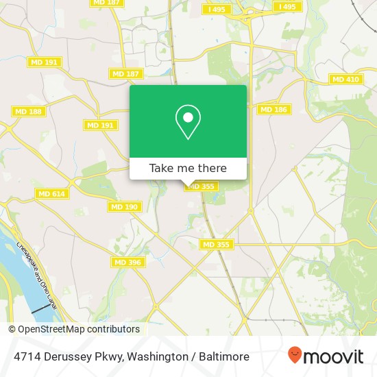 Mapa de 4714 Derussey Pkwy, Chevy Chase (NORTH CHEVY CHASE), MD 20815
