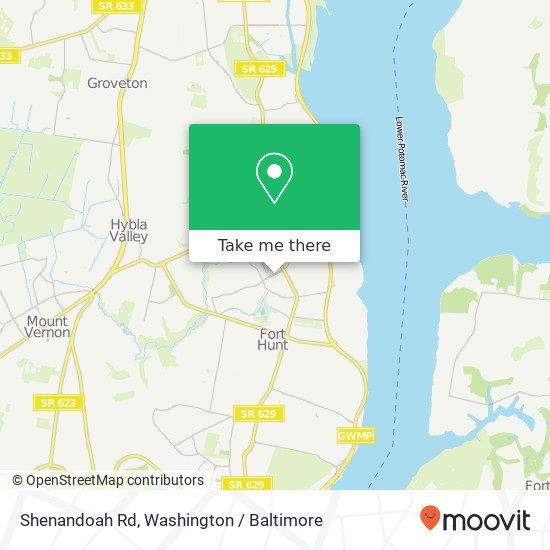 Mapa de Shenandoah Rd, Alexandria, VA 22308