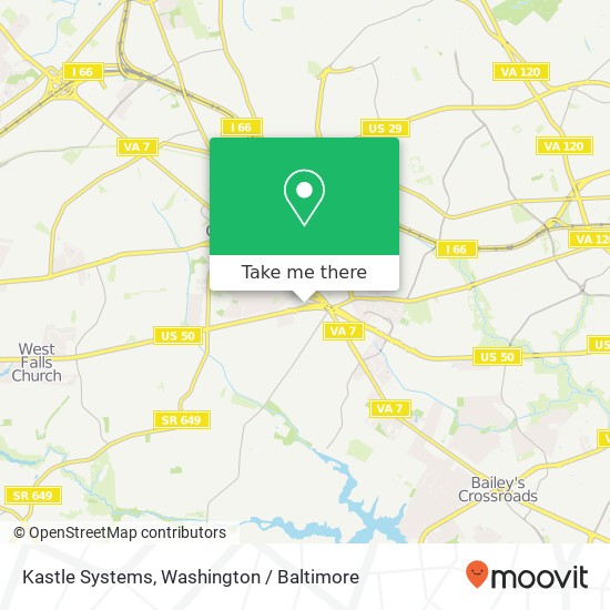 Mapa de Kastle Systems, 6402 Arlington Blvd