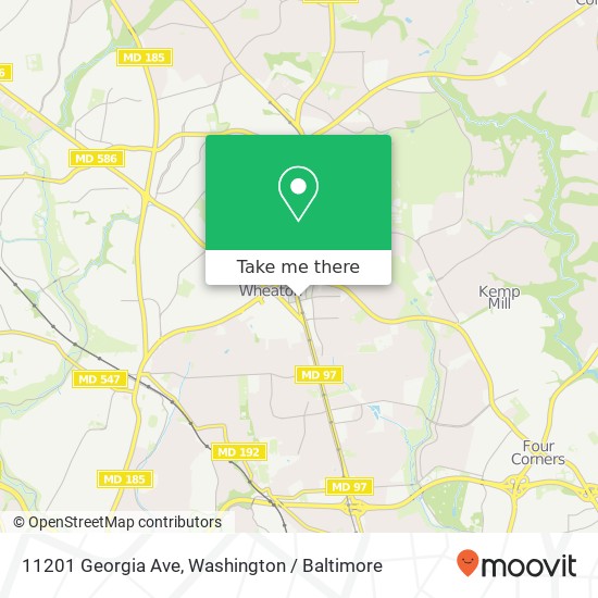 Mapa de 11201 Georgia Ave, Silver Spring, MD 20902