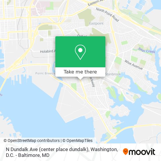 N Dundalk Ave (center place dundalk) map