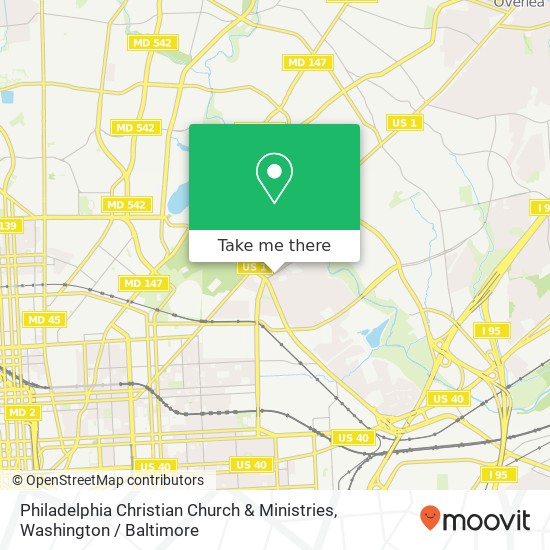 Mapa de Philadelphia Christian Church & Ministries, 3401 Mannasota Ave