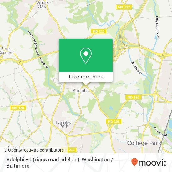 Adelphi Rd (riggs road adelphi), Hyattsville, MD 20783 map