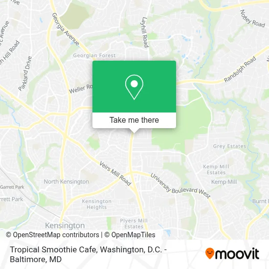 Tropical Smoothie Cafe map