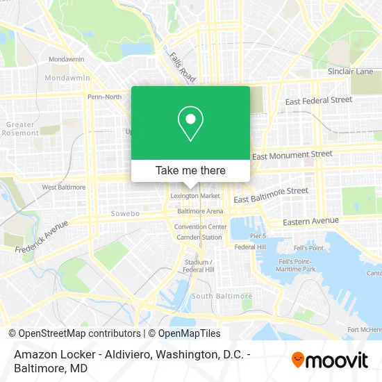 Amazon Locker - Aldiviero map