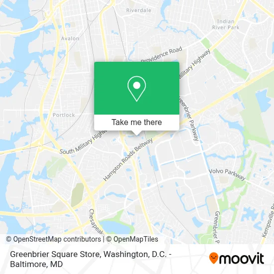 Greenbrier Square Store map