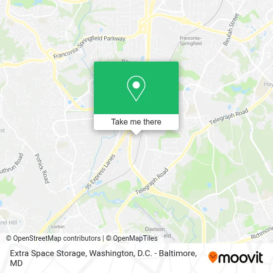 Extra Space Storage map