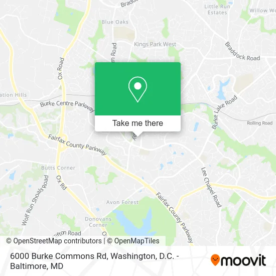 6000 Burke Commons Rd map