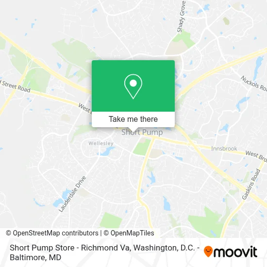 Short Pump Store - Richmond Va map